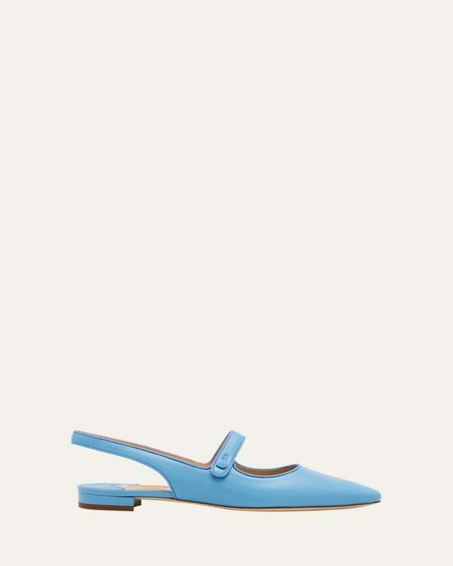Campari Leather Mary Jane Slingback Flats